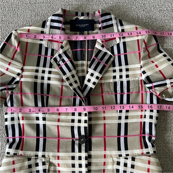 🥳TODAY!!!! BURBERRY LONDON Authentic Muti colored plaid print blazer…Size six!!! - Picture 5 of 9